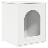 Cat House White 53 x 52 x 62 cm Engineered Wood - Front View