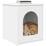 Cat House White 53 x 52 x 62 cm Engineered Wood - Side View