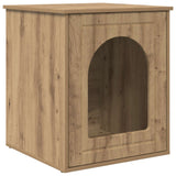 Cat House Artisian Oak 53 x 52 x 62 cm Engineered Wood - Front View