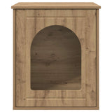 Cat House Artisian Oak 53 x 52 x 62 cm Engineered Wood - Rear View