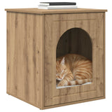 Cat House Artisian Oak 53 x 52 x 62 cm Engineered Wood - Side View