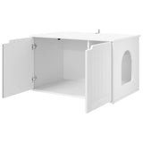 Cat House White 85 x 55 x 50.5 cm Engineered Wood - 45-Degree Angle
