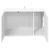 Cat House White 85 x 55 x 50.5 cm Engineered Wood - Rear View
