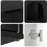 Cat House Black 85 x 55 x 50.5 cm Engineered Wood