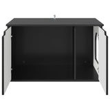 Cat House Black 85 x 55 x 50.5 cm Engineered Wood