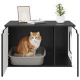Cat House Black 85 x 55 x 50.5 cm Engineered Wood