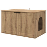 Cat House Artisian Oak 85 x 55 x 50.5 cm Engineered Wood - Front View