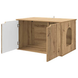 Cat House Artisian Oak 85 x 55 x 50.5 cm Engineered Wood - 45-Degree Angle