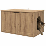 Cat House Artisian Oak 85 x 55 x 50.5 cm Engineered Wood - Side View