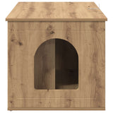 Cat House Artisian Oak 85 x 55 x 50.5 cm Engineered Wood - Low Angle
