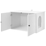 Cat House White 85 x 55 x 50.5 cm Engineered Wood - 45-Degree Angle