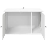 Cat House White 85 x 55 x 50.5 cm Engineered Wood - Rear View