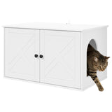Cat House White 85 x 55 x 50.5 cm Engineered Wood - Side View