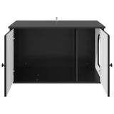 Cat House Black 85 x 55 x 50.5 cm Engineered Wood - Rear View
