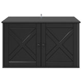 Cat House Black 85 x 55 x 50.5 cm Engineered Wood - Close-Up Angle