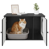 Cat House Black 85 x 55 x 50.5 cm Engineered Wood - Extra Image