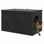 Cat House Black 85 x 55 x 50.5 cm Engineered Wood