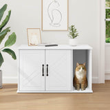 Cat House White 85 x 55 x 50 cm Engineered Wood - Top-Down View
