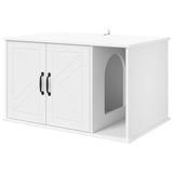 Cat House White 85 x 55 x 50 cm Engineered Wood - Front View