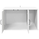 Cat House White 85 x 55 x 50 cm Engineered Wood - 45-Degree Angle