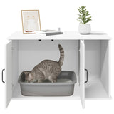 Cat House White 85 x 55 x 50 cm Engineered Wood - Extra Image
