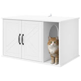 Cat House White 85 x 55 x 50 cm Engineered Wood - Side View