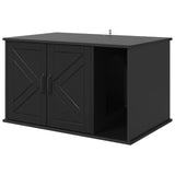 Cat House Black 85 x 55 x 50 cm Engineered Wood - Front View