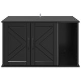 Cat House Black 85 x 55 x 50 cm Engineered Wood - Rear View
