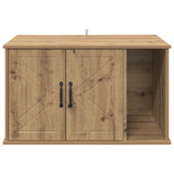 Cat House Artisian Oak 85 x 55 x 50.5 cm Engineered Wood - Rear View