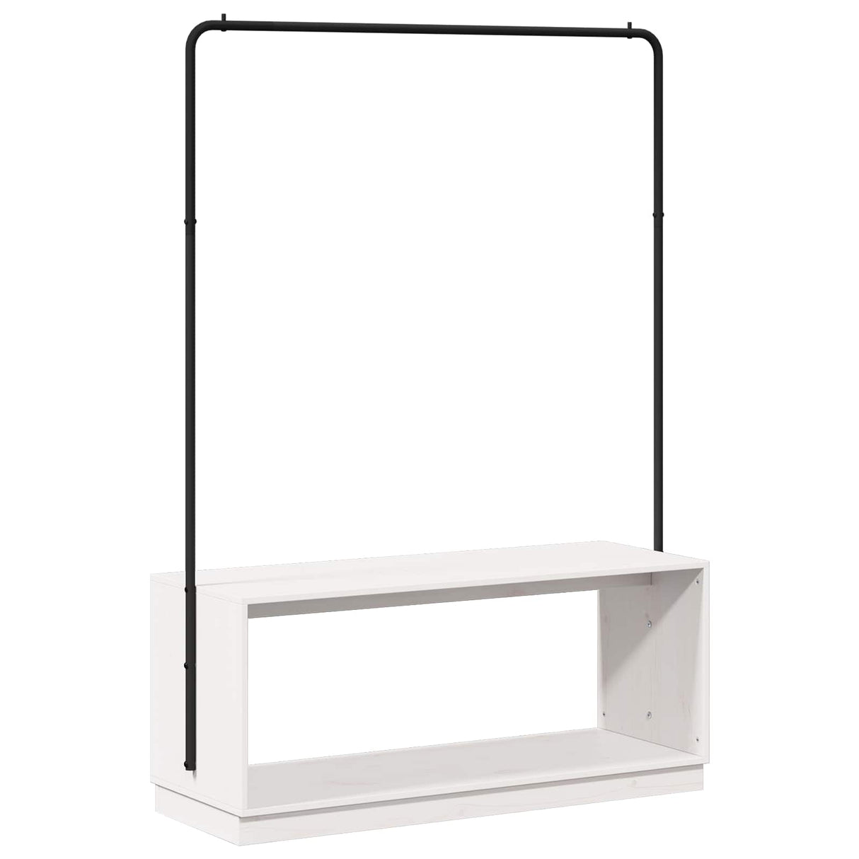 Clothes Rack with Storage White and Black 113 x 40 x 157.5 cm