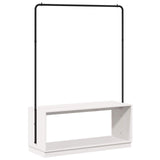 Clothes Rack with Storage White and Black 113 x 40 x 157.5 cm - Front View