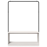 Clothes Rack with Storage White and Black 113 x 40 x 157.5 cm