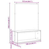 Clothes Rack with Storage White and Black 113 x 40 x 157.5 cm