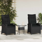 Garden Chair 2 pcs Black 56 x 64 x 94 cm Steel and Polyester