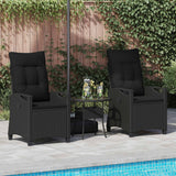 Garden Chair 2 pcs Black 56 x 64 x 94 cm Steel and Polyester
