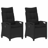 Garden Chair 2 pcs Black 56 x 64 x 94 cm Steel and Polyester