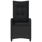Garden Chair 2 pcs Black Steel and Polyester
