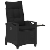 Reclining Garden Chair Black 56 x 60 x 112 cm Poly Rattan