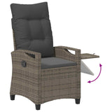Reclining Garden Chair Grey and Dark Grey 56 x 60 x 112 cm - Extra Image