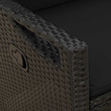 Garden Bench Black 105 x 60 x 112 cm Steel and Polyester - Close-Up Angle