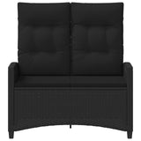 Garden Bench Black 105 x 60 x 112 cm Steel and Polyester