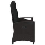 Garden Bench Black 105 x 60 x 112 cm Steel and Polyester