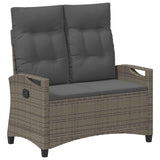 Garden Bench with Pillow Grey and Dark Grey 105 x 60 x 112 cm