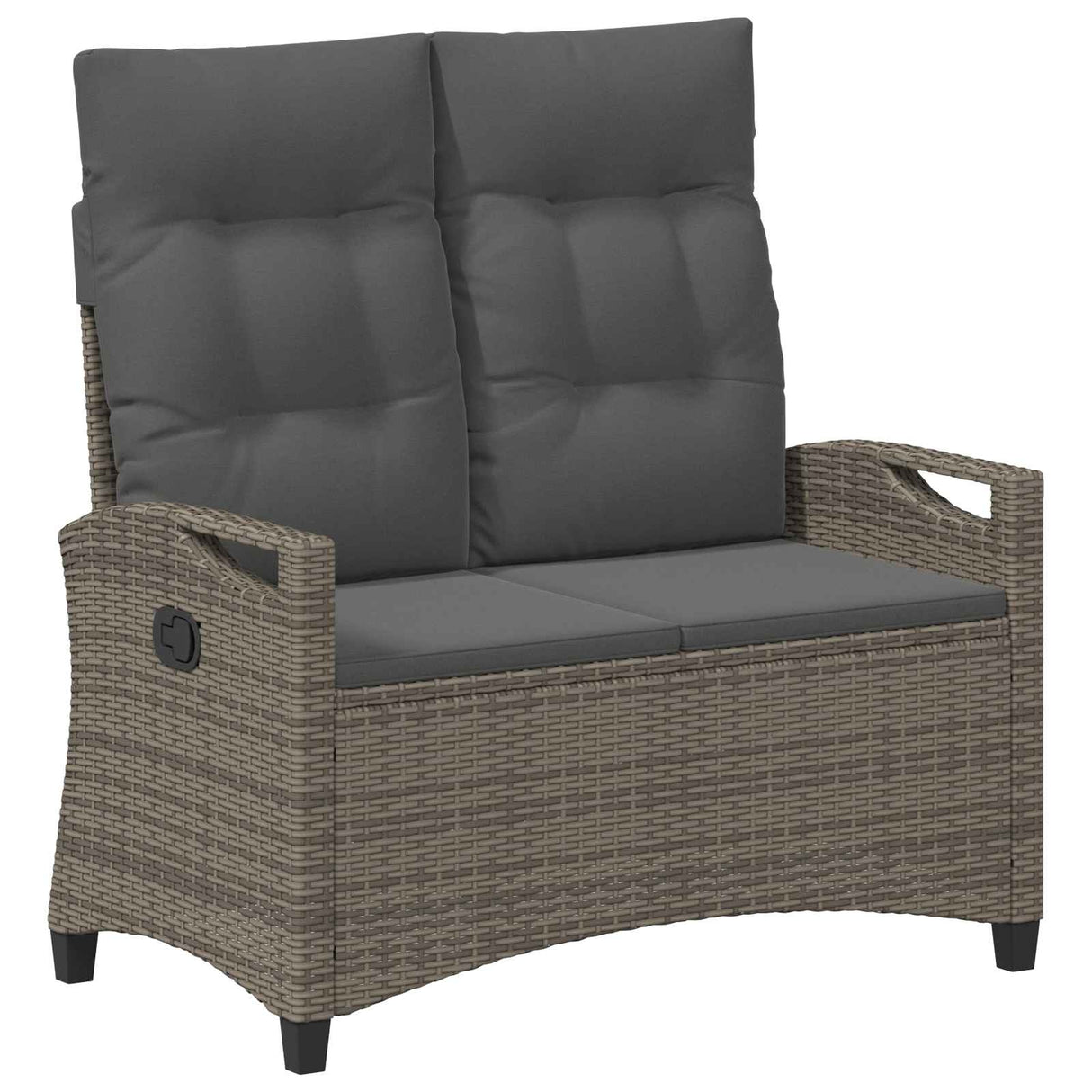 Garden Bench with Pillow Grey and Dark Grey 105 x 60 x 112 cm