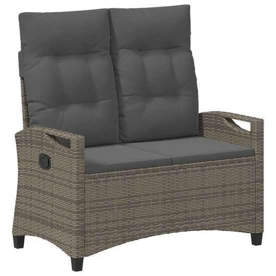 Garden Bench with Pillow Grey and Dark Grey 105 x 60 x 112 cm