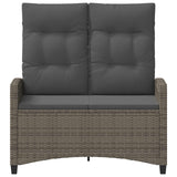 Garden Bench with Pillow Grey and Dark Grey 105 x 60 x 112 cm