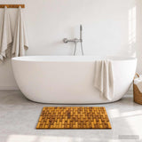 Bath Mats 2 pcs Natural 44 x 60 cm Solid Acacia Wood