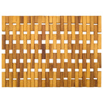 Bath Mats 2 pcs Natural 44 x 60 cm Solid Acacia Wood