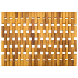 Bath Mats 2 pcs Natural 44 x 60 cm Solid Acacia Wood - Rear View