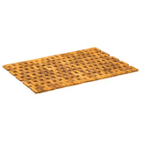 Bath Mats Natural 55 x 80 cm Solid Acacia Wood - Front View